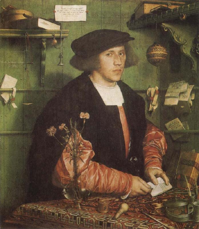 Hans holbein the younger Portrait of the Merchant Georg Gisze oil painting image